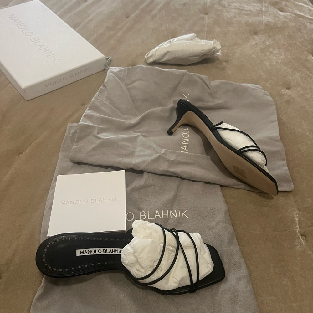 Manolo Blahnik Black Heels Elegant Design